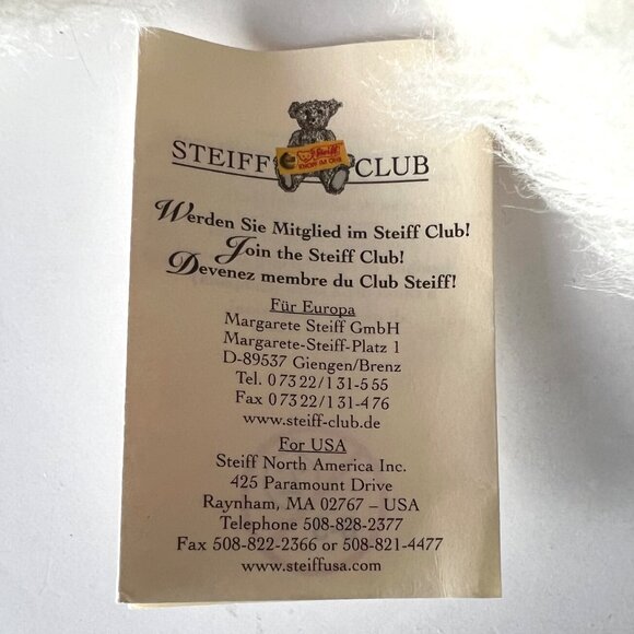 Steiff Teddy Bear Santa Claus 2008, #00826, Complete w/ Original Paperwork & Box - Picture 13 of 15
